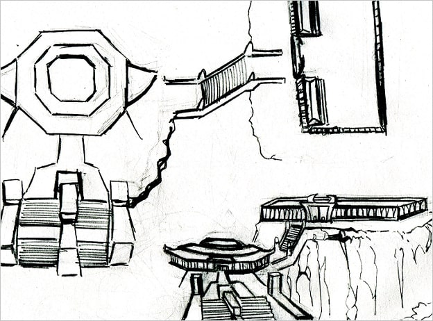 Daemos_Chronicles_Village_Army_Barracks_Training_Field_Concept_Art-