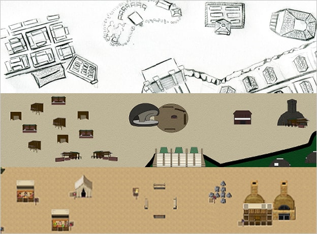 Daemos_Chronicles_Village_Marketplace_Level_Design_Artwork_Document